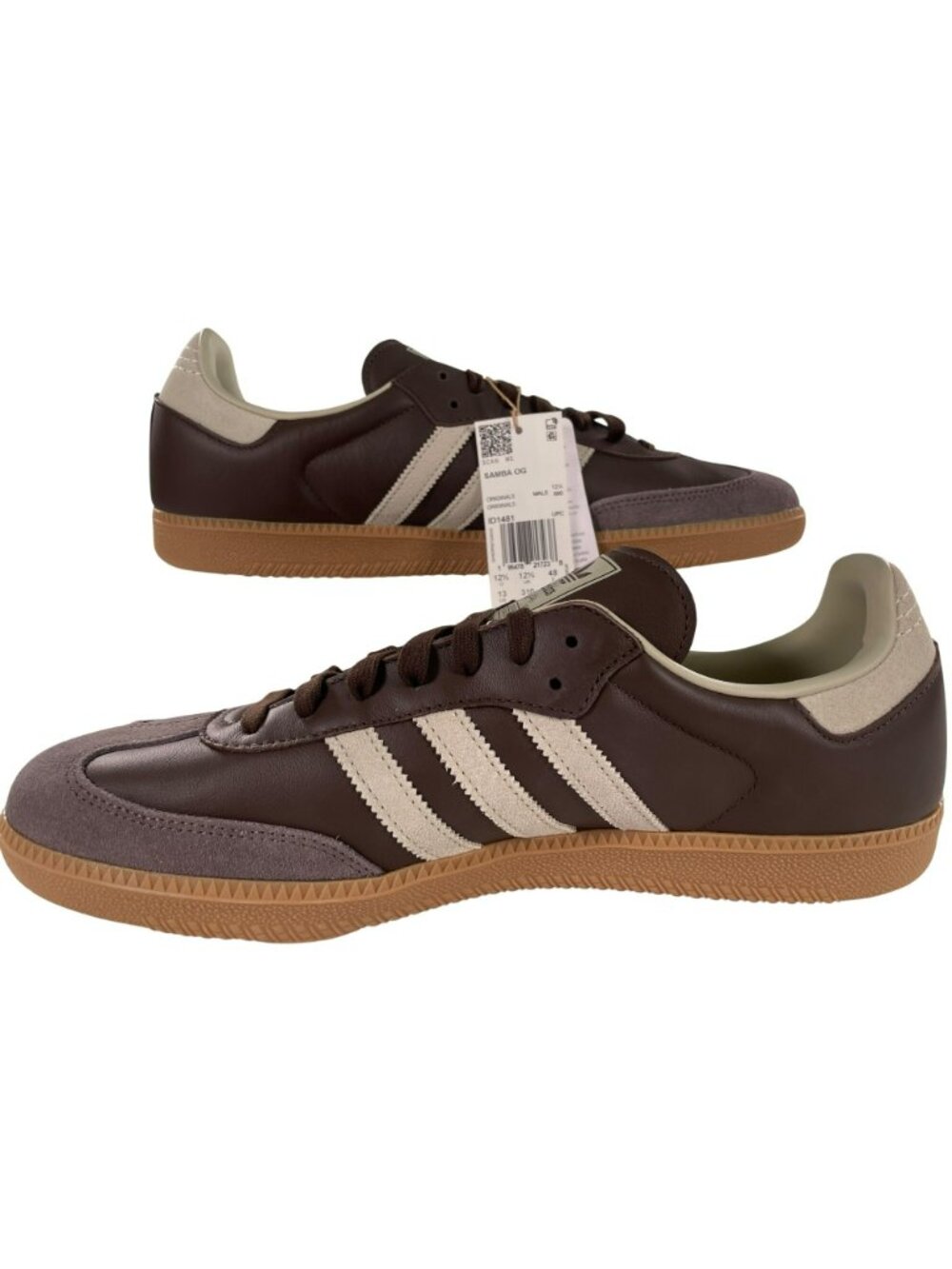 Adidas Samba OG Shoes Brown Leather Suede Sporty Retro Sneakers Men's Sz 13 NEW - Picture 2 of 11